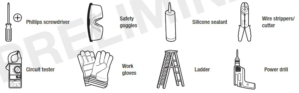 FSC Lighting WP40CE1 WP80CE1 WP120CE1 LED Wallpack - TOOLS REQUIRED 1