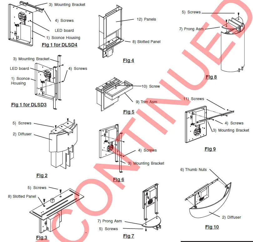 LITHONIA LIGHTING DLSD5 LED Sconce Diffusers 2