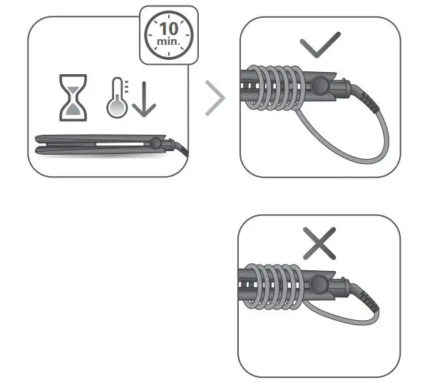 ROWENTA SF1810F0 Express Style Hair Straightener - Using instraction