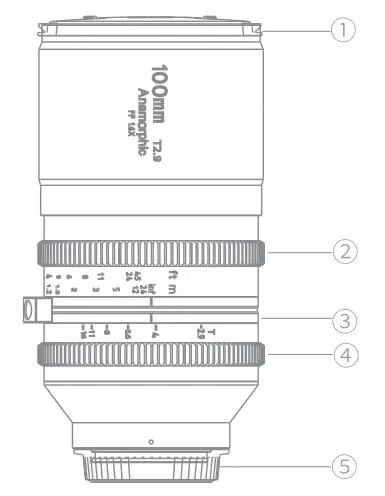 SIRUI SP-393926 100mm T2.9 1.6x Full Frame Anamorphic Lens Img01