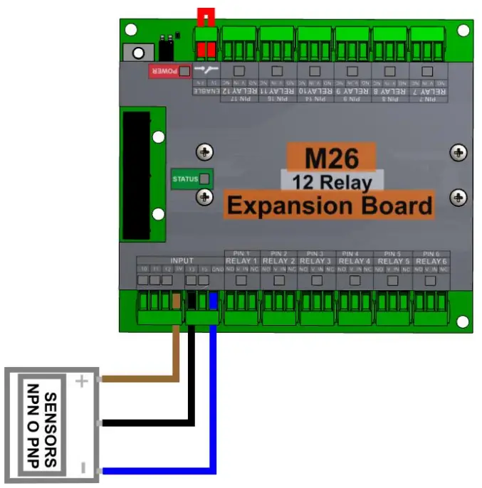 CNC4PC M26 12Relay Expansion Board - WIRING INPUT