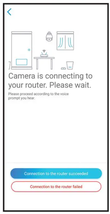 Uniden App Cam Spotlight+ User Guide - Connection to the router