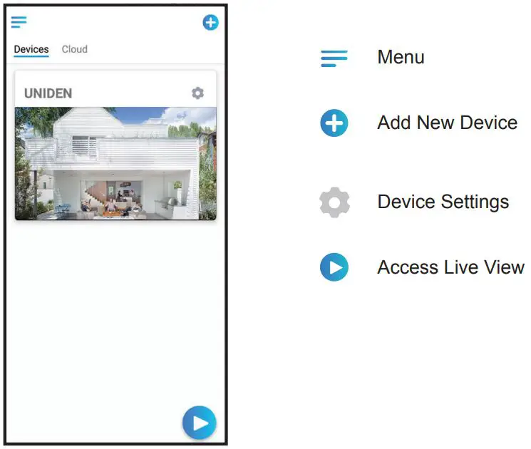 Uniden App Cam Spotlight+ User Guide - Device Menu