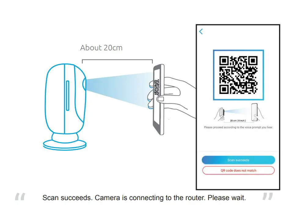 Uniden App Cam Spotlight+ User Guide - Scan succeeds