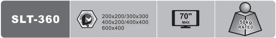 EZYmount SLT-360 Full Motion LED LCD TV Wall Mount - icon