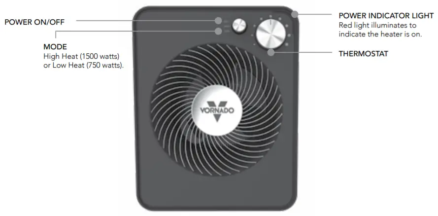 VORNADO VMH300 Whole Room Metal Heater -fig 2