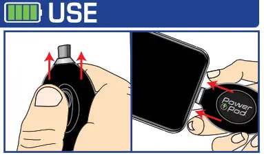 OnTel Power Pod Portable Phone Charger-use