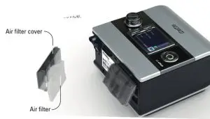 ResMed VPAP ST Positive Airway Pressure-Replacing the air filter