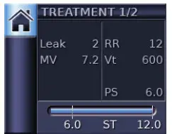 ResMed VPAP ST Positive Airway Pressure-treatment screens 5