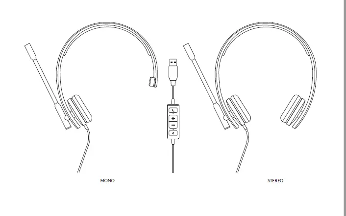 Logitech Usb Headset H570e Instruction Manual