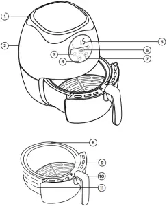 CHEFMAN RJ38 V3 35T TurboFry Touch Air Fryer - Features