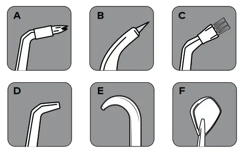 NOT ALL TIPS INCLUDED IN ALL MODELS