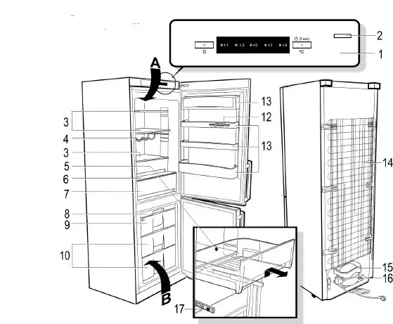 SNAIGE RF53SG Fridge-Freezers with Freezer at Bottom 5