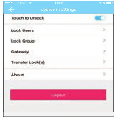Lifyfun B05 Bluetooth Fingerprint Password Lock- system setting