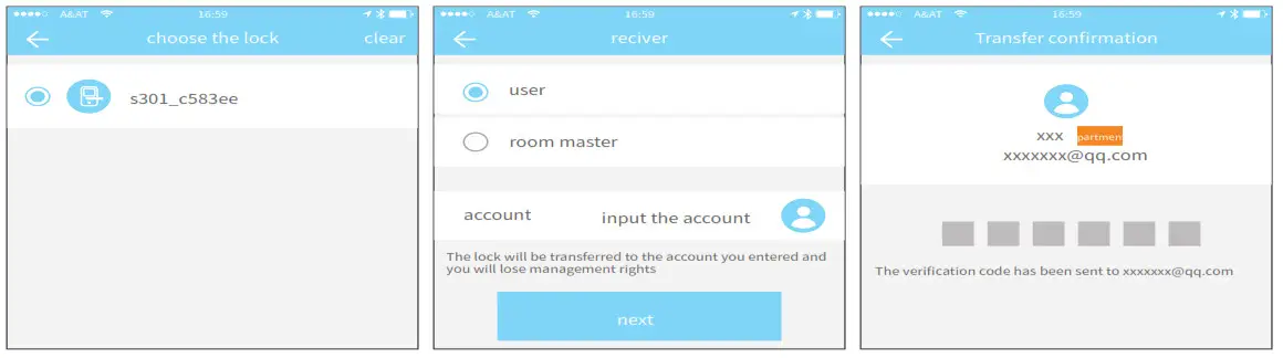 Lifyfun B05 Bluetooth Fingerprint Password Lock- transfer admin