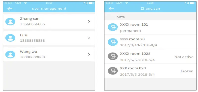 Lifyfun B05 Bluetooth Fingerprint Password Lock- user management