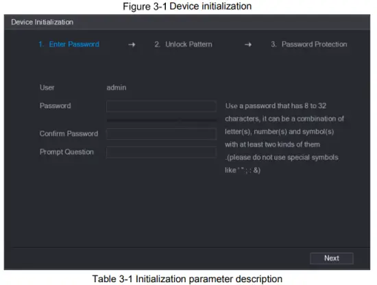 Device initialization