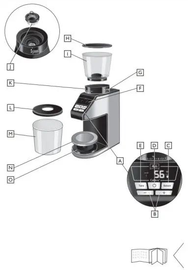 Melitta 1027 01 Calibra Grinder of Coffee - overview