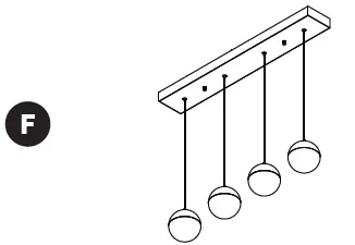 artika PDT4-SP Sparkle 4 4-Light LED Pendant-6