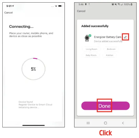 Energizer Smart Wifi Indoor Connect the device Stepe 8-2