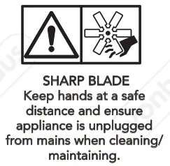 VonHaus 3500014 800W Reciprocating Saw - SAFETY SYMBOLS 2