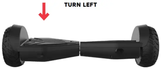 JETSON JAERO BLK Spin All Terrain Hoverboard - TURN LEFT