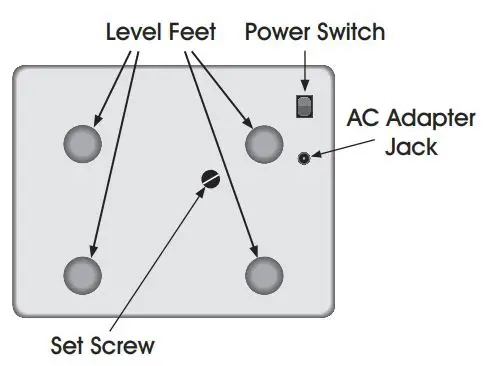ULINE Easy Count Scales Instruction Manual - Power Switch is located on the bottom right side of the scale