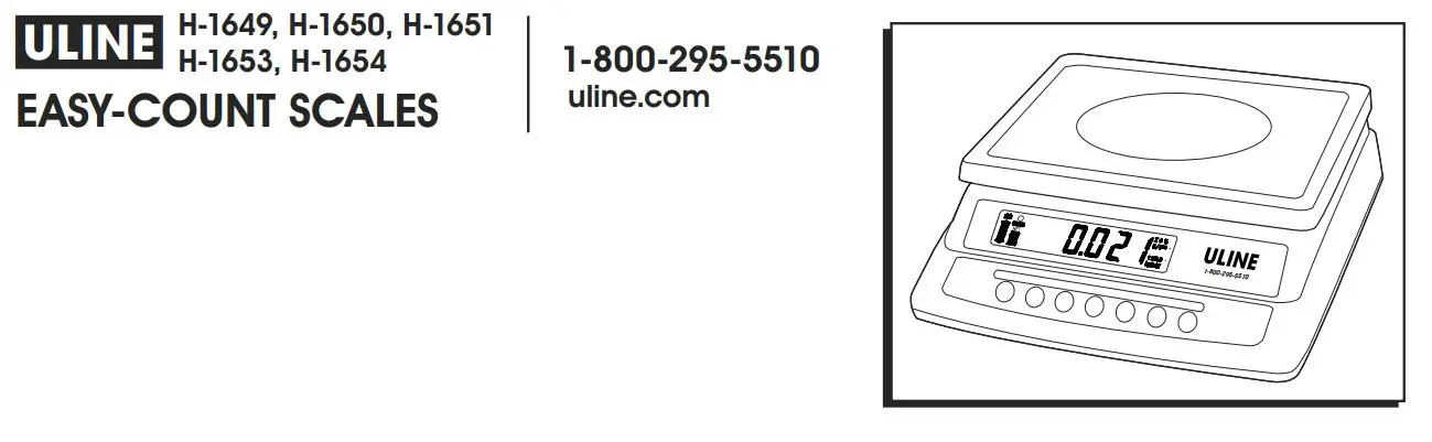 ULINE Easy Count Scales Instruction Manual