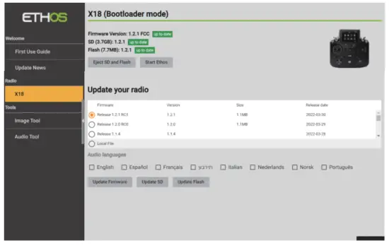 FrSky TANDEM X18 Dua Band Telemetry Radio - Ethos Suite