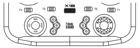 FrSky TANDEM X18 Dua Band Telemetry Radio - Navigation Controls