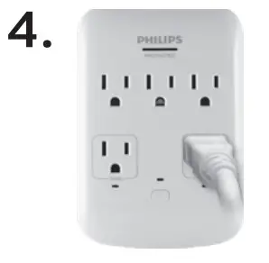 PHILIPS SPP3461WF SmartSelect Surge Protector - Setup and Installation 4