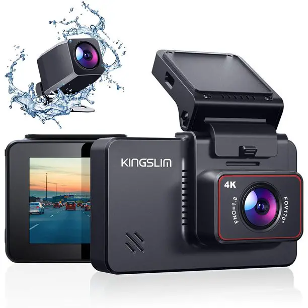 KINGSLIM D5 4K Dash Cam with Built in WiFi GPS