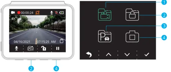KINGSLIM D5 4K Dash Cam with Built in WiFi GPS - Viewing Album