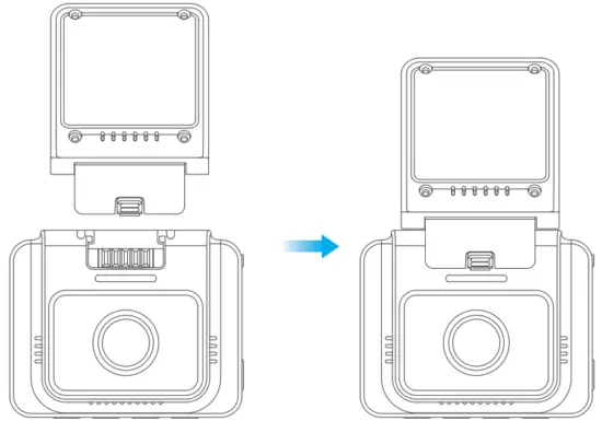 KINGSLIM D5 4K Dash Cam with Built in WiFi GPS - bracket slot