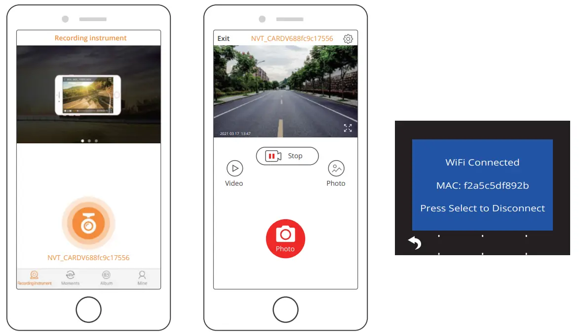 KINGSLIM D5 4K Dash Cam with Built in WiFi GPS - photos