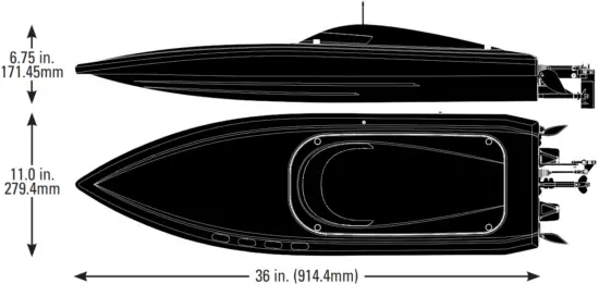 PROBOAT PRB08032V2 36 Inch Self-Righting Deep V Brushless RTR - Fig 1