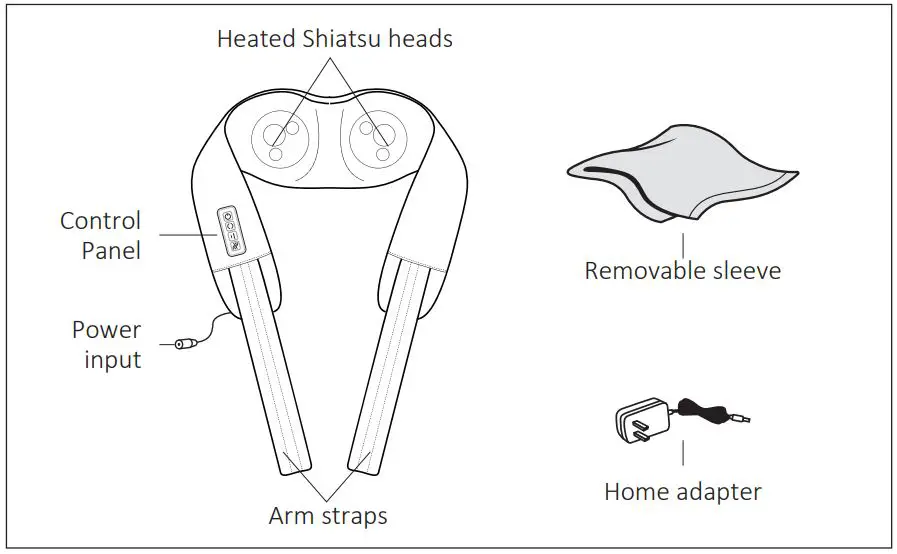 SNAILAX SL-632S Mini Neck and Shoulder Shiatsu Massager with Heat - FEATURES