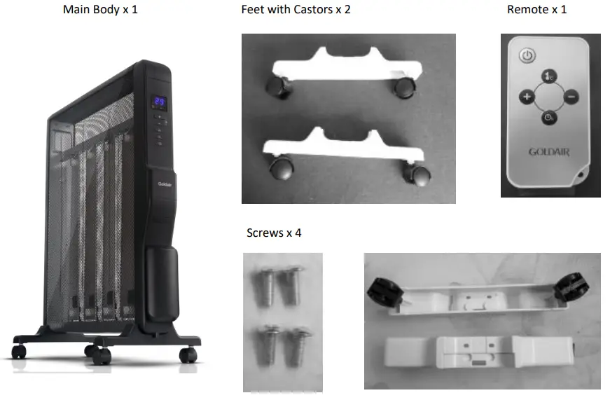 Goldair GPMH225 2000W Electronic Micathermic Heater with WiFi - fig1