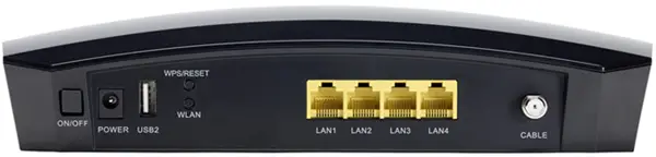 image of the Back View of Zoom 5354 modem