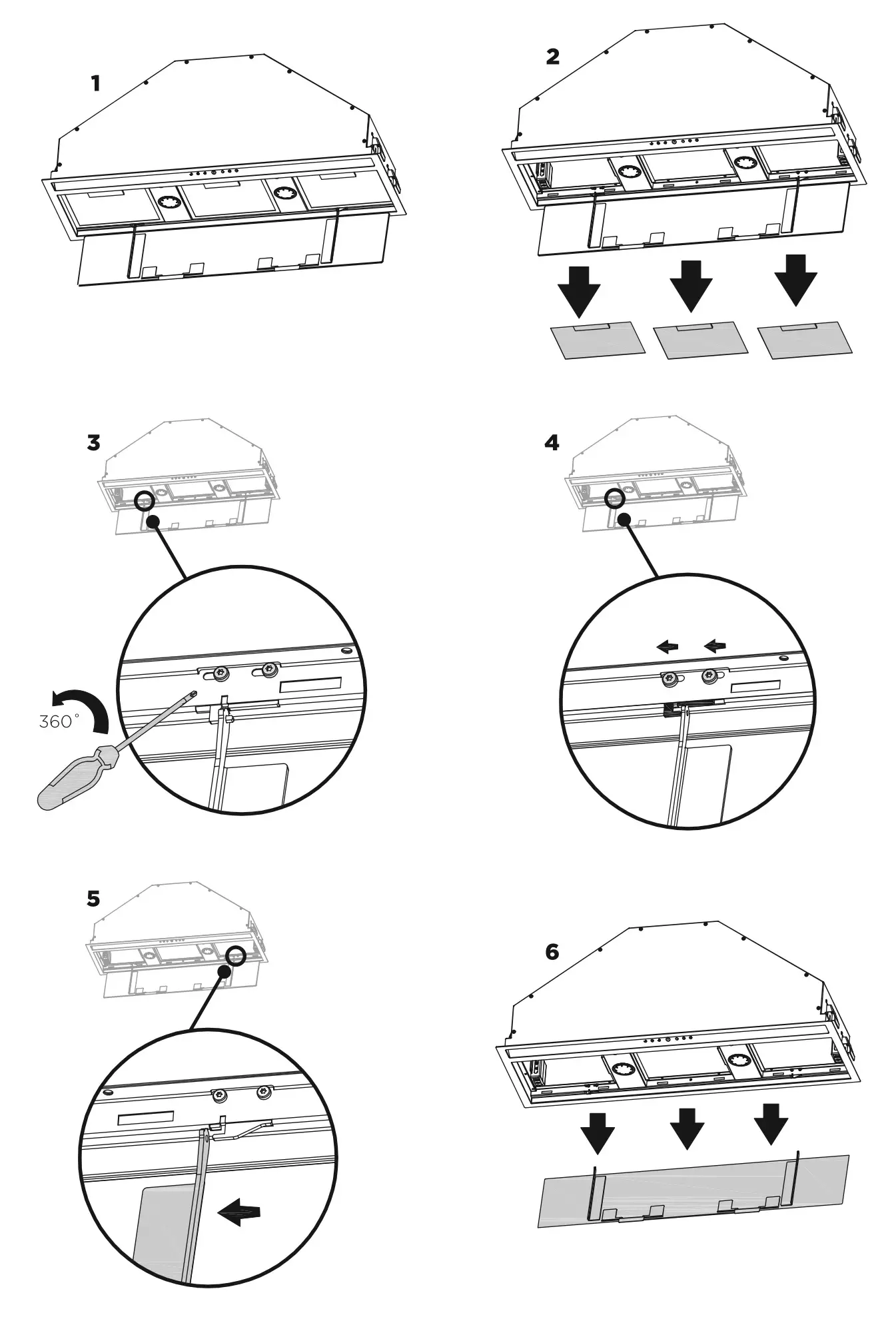 FISHER PAYKEL HP60IDCHX3 60cm Integrated Insert Rangehood - figure 1-6
