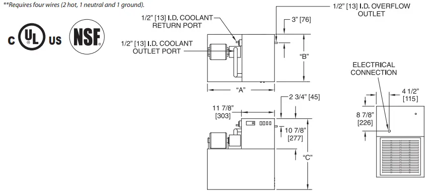 Perlick 4400 Series Power Paks, 1-2 Hp Power Pak - 2 Pumps-fig2