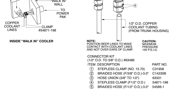Perlick 4400 Series Power Paks, 1-2 Hp Power Pak - 2 Pumps-fig5