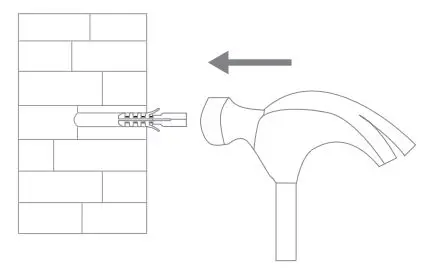 Xiaomi Home Security Camera 360° 1080P User Guide - Insert the two plastic anchors into the holes on the wall