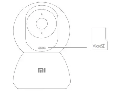 Xiaomi Home Security Camera 360° 1080P User Guide - Installing a MicroSD Card