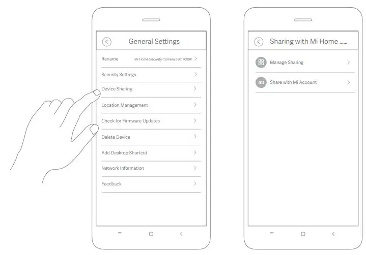 Xiaomi Home Security Camera 360° 1080P User Guide - Shared Remote Viewing