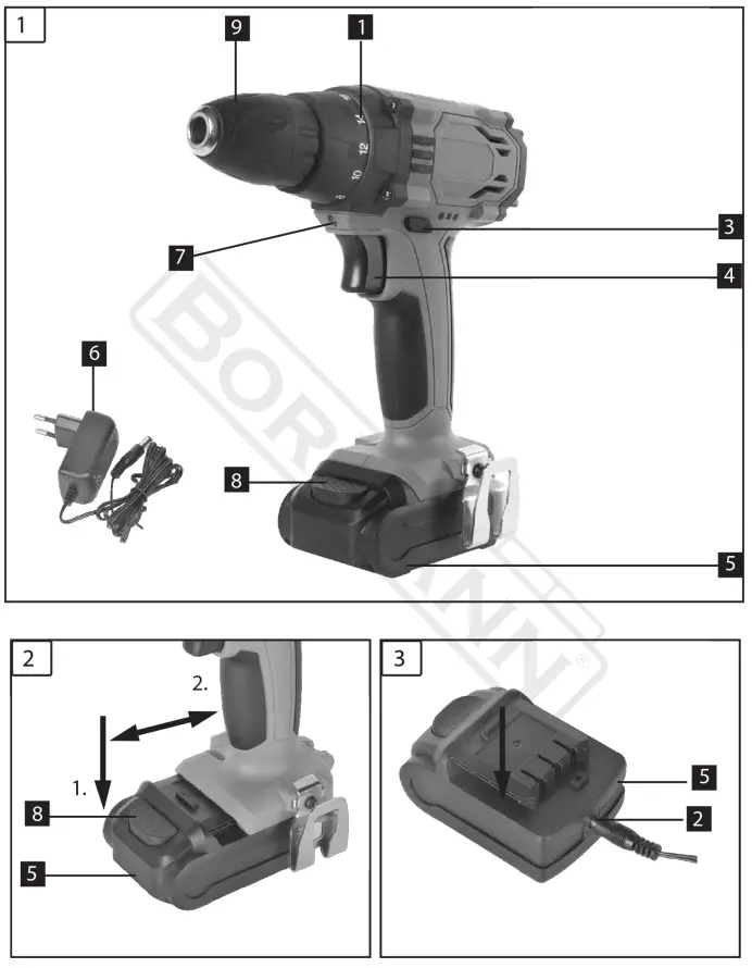 BORMANN BCD1300 Cordless Drill - Fig1