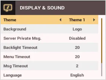 display sound