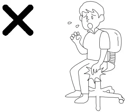 iiglo Office Chair - fingers into the moving