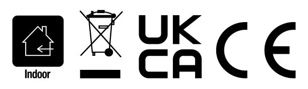 Indoor, disposal,ukca,ce icon