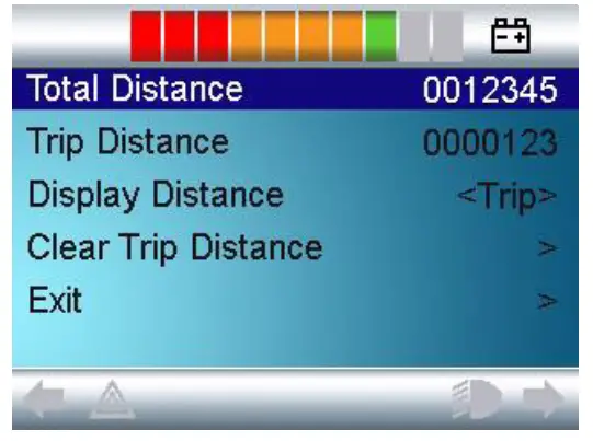 medemagroup MC 1124 Electric Scooter - The menu